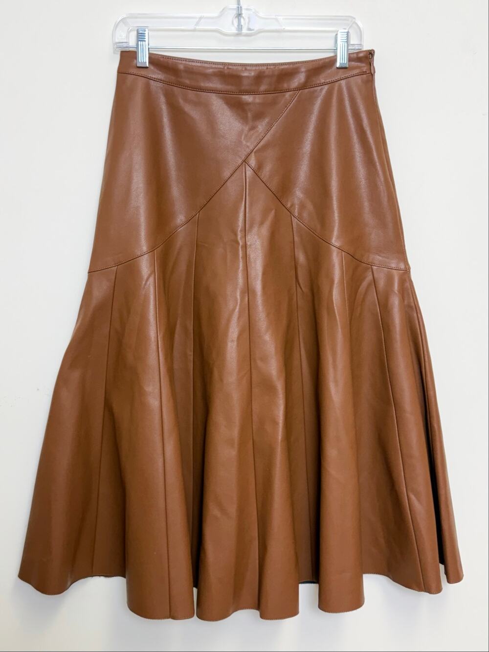 NWT Maeve Mariska Faux Leather Midi Skirt Size 6